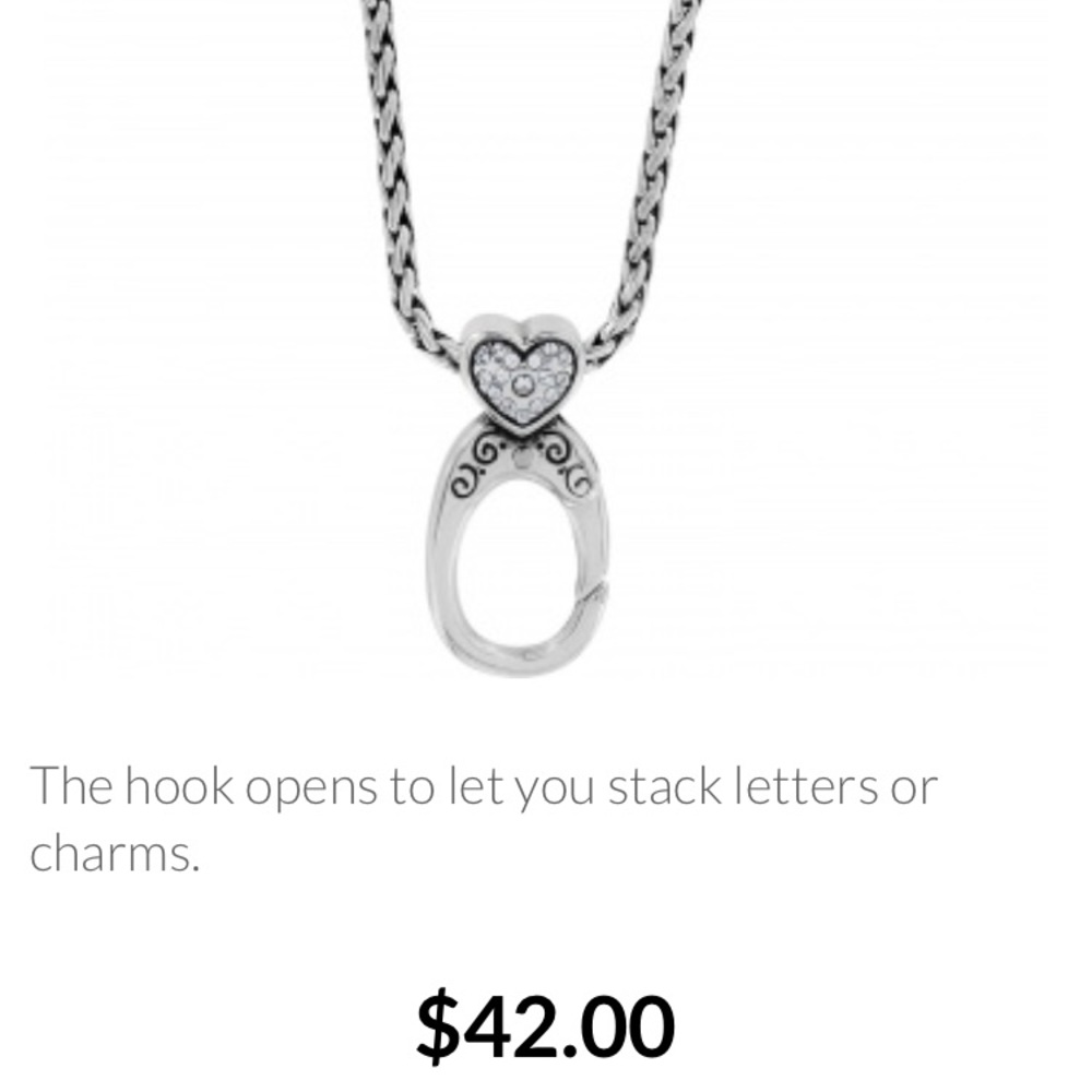 Brighton ABC Silver Charm Clip & Short Chain